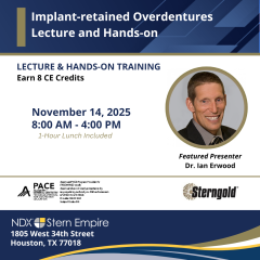 Implant-retained Overdentures Lecture and Hands-on