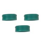 Stern Snap Retaining Cap Metal Free, Green, 3 pack