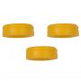 Stern Snap Retaining Cap Metal Free, Yellow, 3 pack